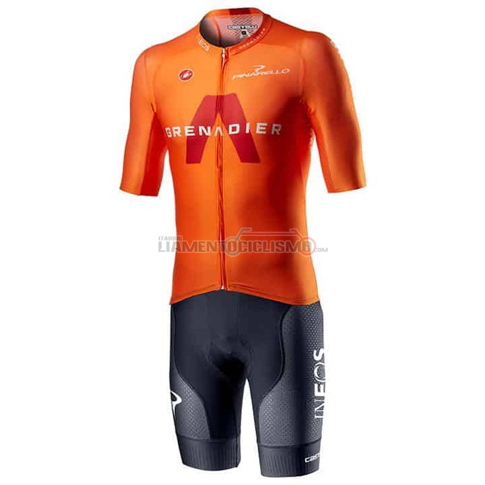 Abbigliamento Ciclismo Ineos Grenadiers Manica Corta 2021 Arancione